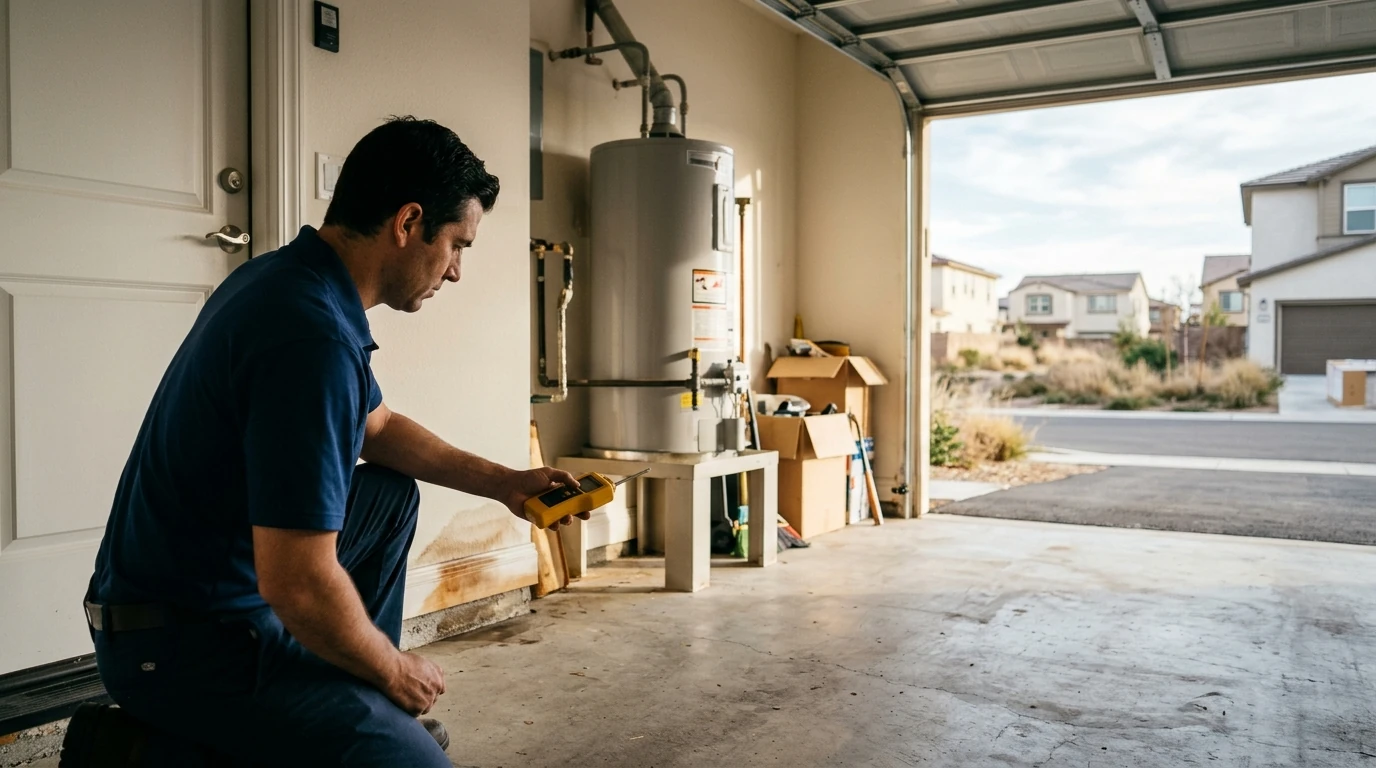 What should I do in the first 10 minutes: who to call when your water heater leaks in San Marcos